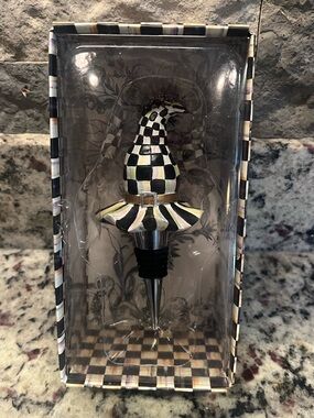 Mackenzie-Childs Witch Hat Bottle Stopper. New in Box. Rare & Retired.